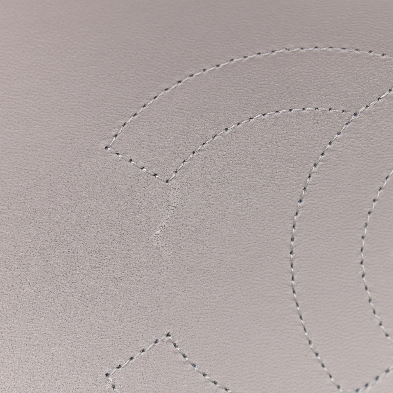 Chanel Caviar Quilted Jumbo Double Flap Light Grey 11 of 12