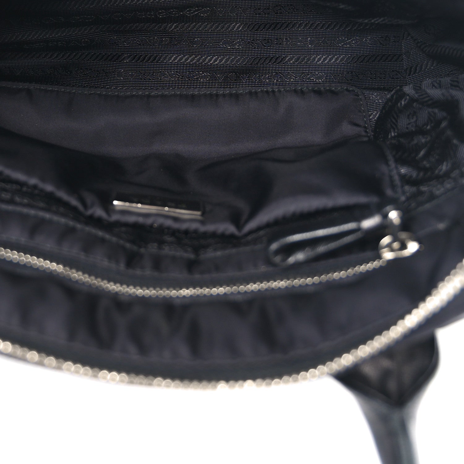 Prada Tessuto Nylon Bomber Tote Black 5 of 9