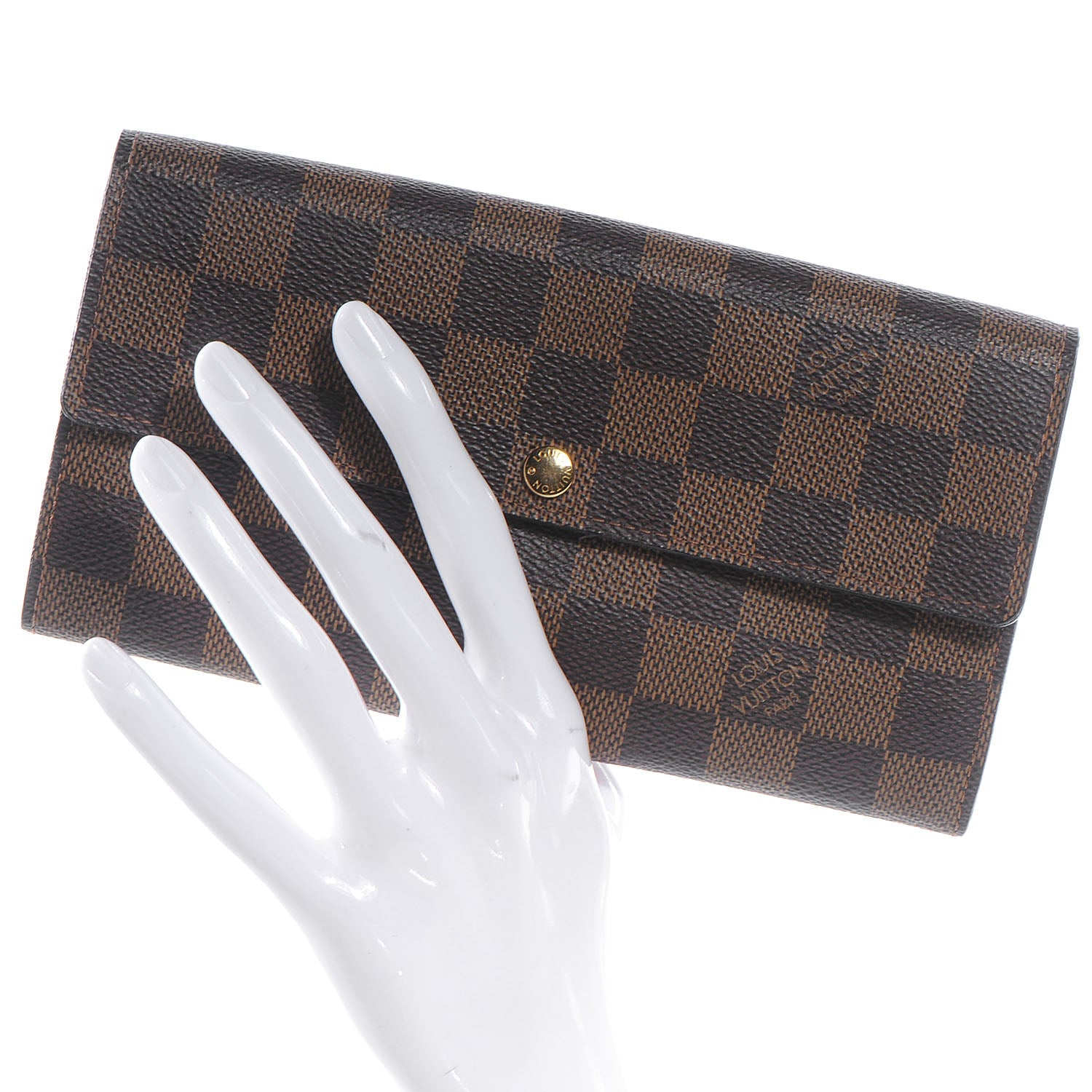 Louis Vuitton Damier Ebene Sarah Wallet 2 of 7