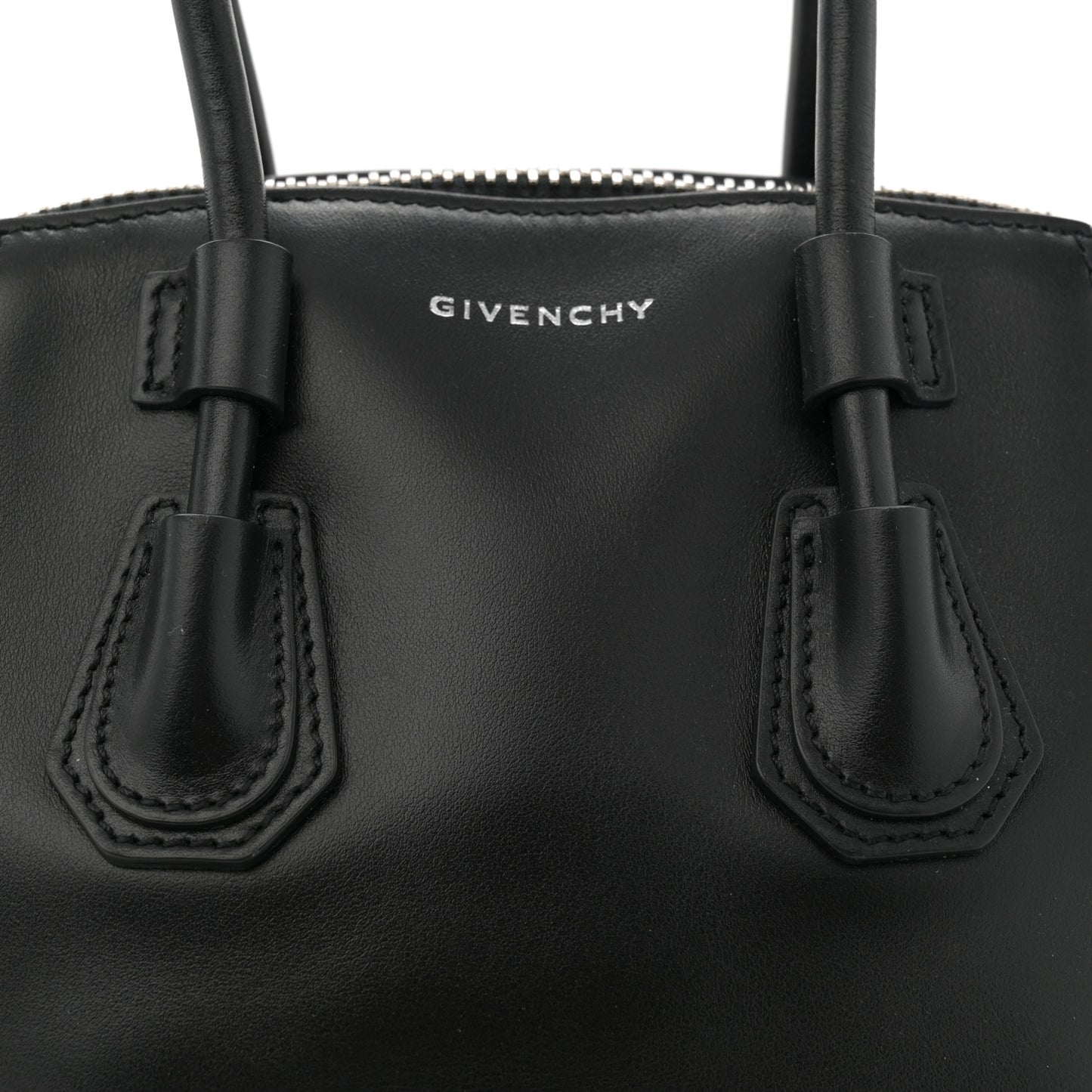 Box Calfskin Mini Antigona Sport Top Handle Bag Black
