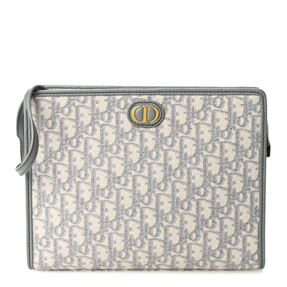 Christian Dior Jacquard Oblique 30 Montaigne Dea Pouch  Gray 1 of 9