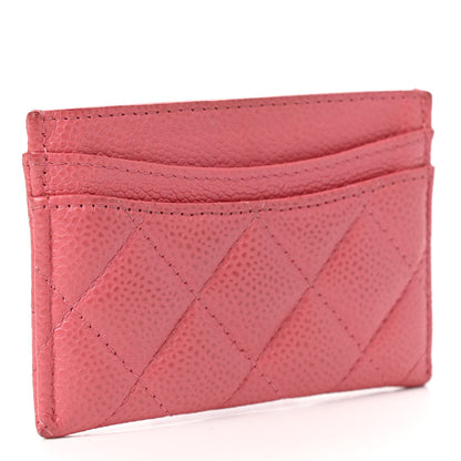 Chanel Caviar Quilted Card Holder Pink 3 of 14