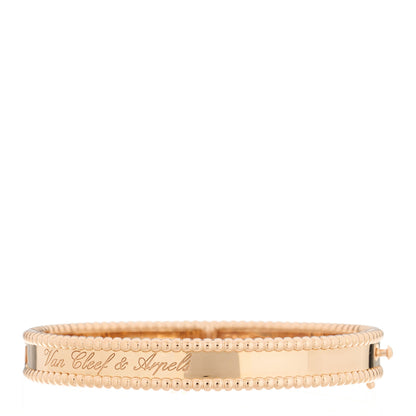 Van Cleef & Arpels 18K Rose Gold Perlee Signature Bangle Bracelet XS 2 of 4