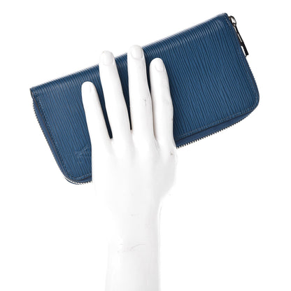 Louis Vuitton Epi Zippy Vertical Wallet Cyan 3 of 8