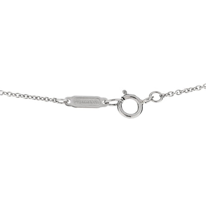 Tiffany Platinum Diamond Fleur de Lis Key Bar Pendant Necklace 5 of 6