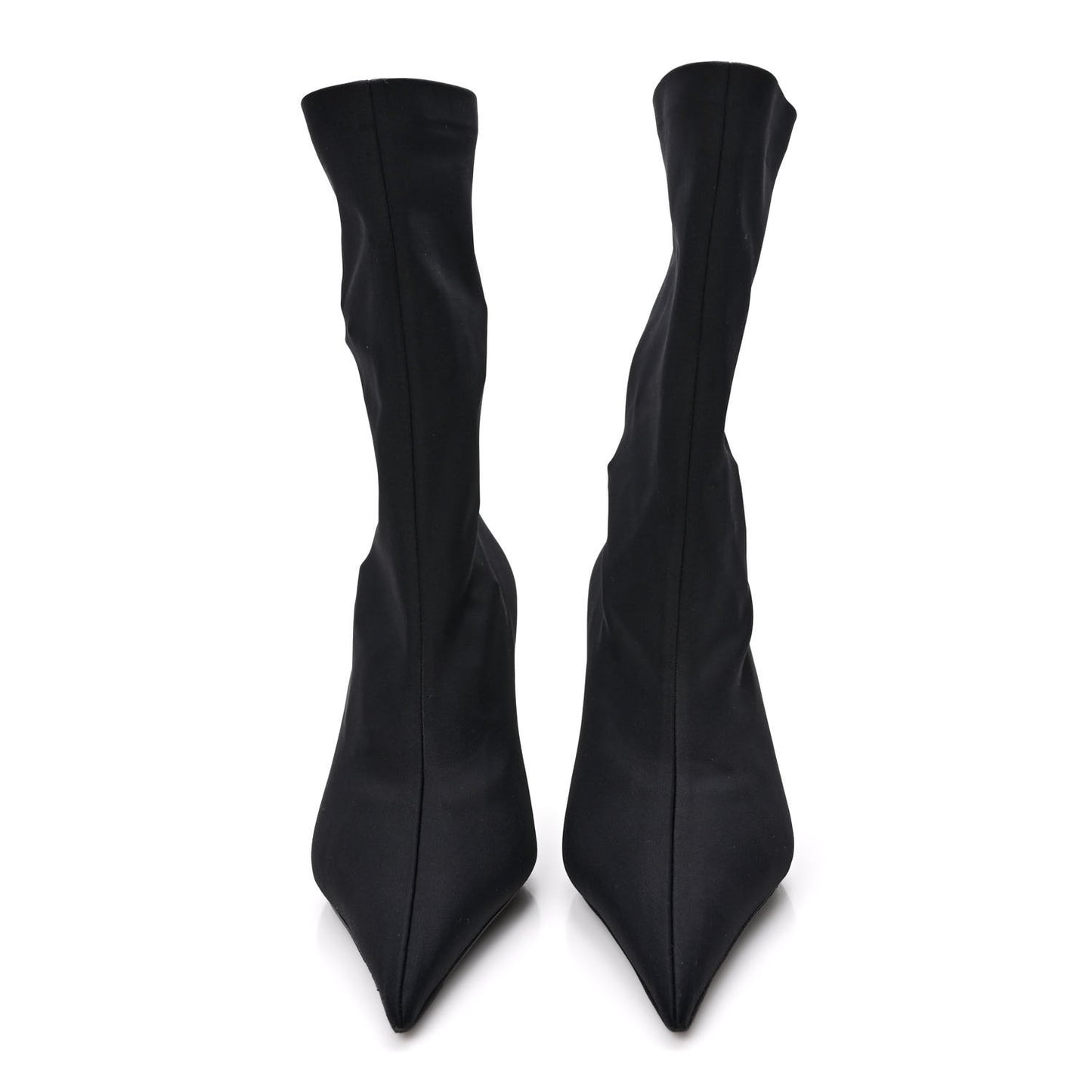 Matte Spandex Extreme Pointed Toe Knife 80mm Ankle Boots 38 Black