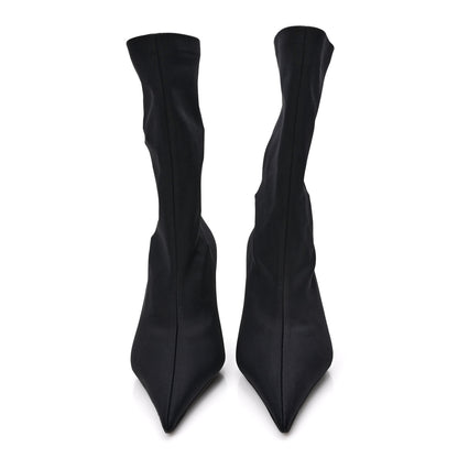 Balenciaga Matte Spandex Extreme Pointed Toe Knife 80mm Ankle Boots 38 Black 2 of 7