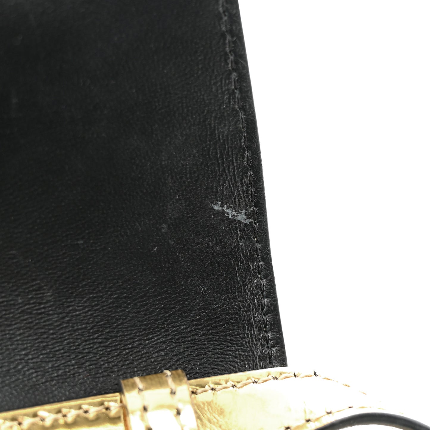 Metallic Calfskin Mini La Medusa Bag Gold