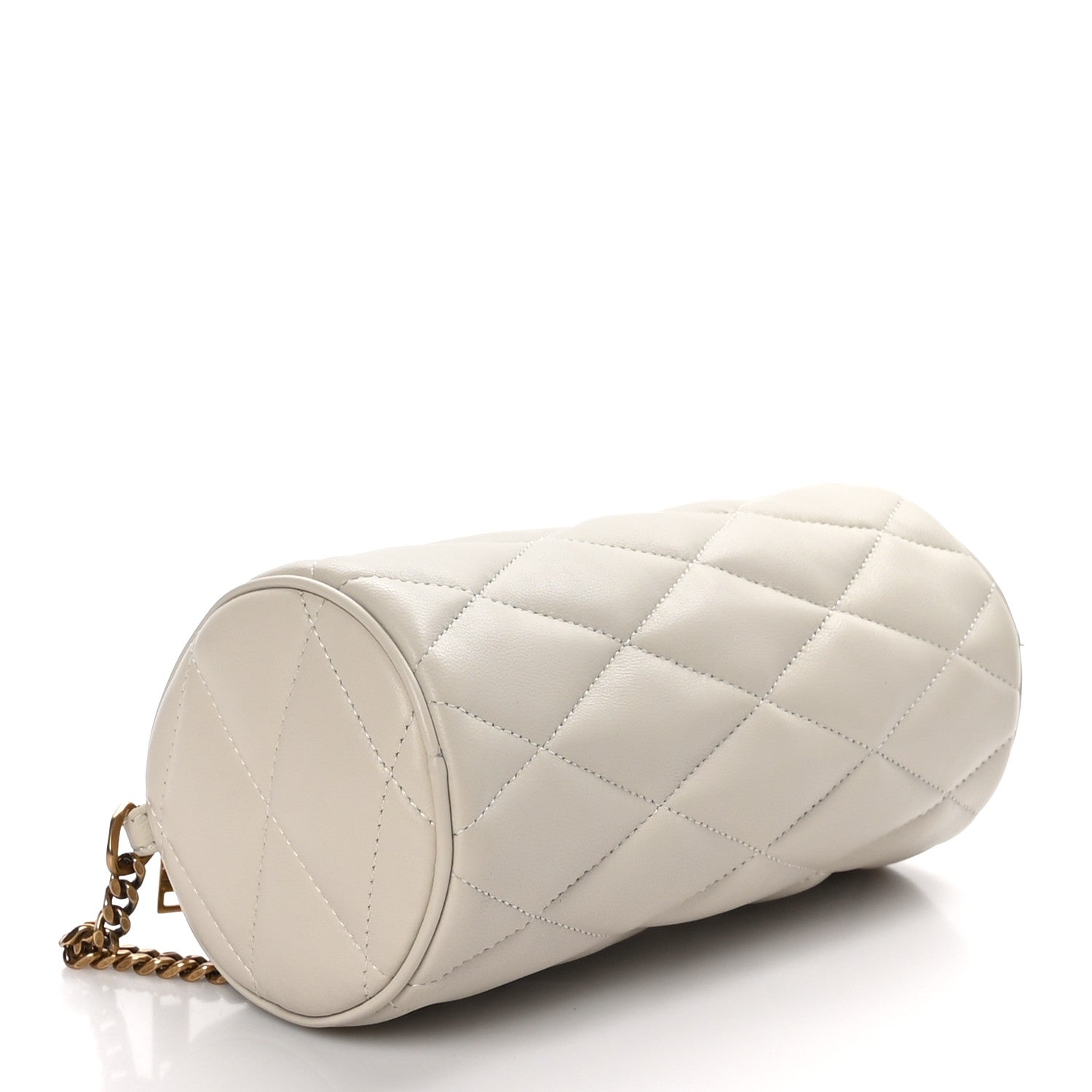 Saint Laurent Lambskin Monogram Mini Sade Tube Bag Vintage White 4 of 11