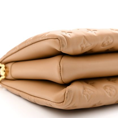 Louis Vuitton Lambskin Embossed Monogram Coussin PM Camel 10 of 11