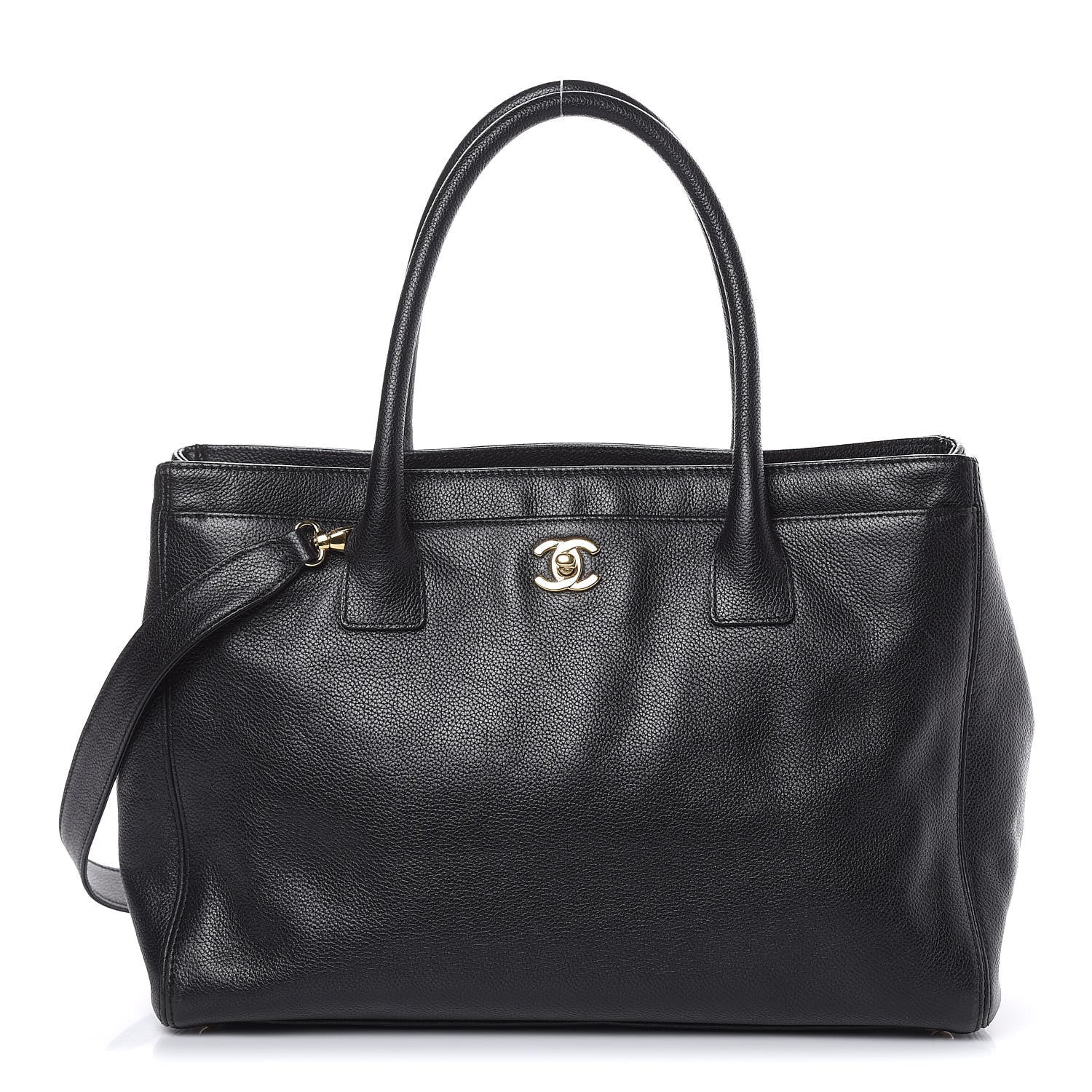 Chanel Calfskin Cerf Executive Shopper Tote Black 1 of 18