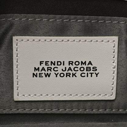 Fendi X MARC JACOBS Nappa Logo Phone Baguette White Black 6 of 10