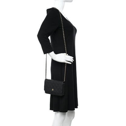 Chanel Caviar Quilted Wallet on Chain WOC Black 2 of 14