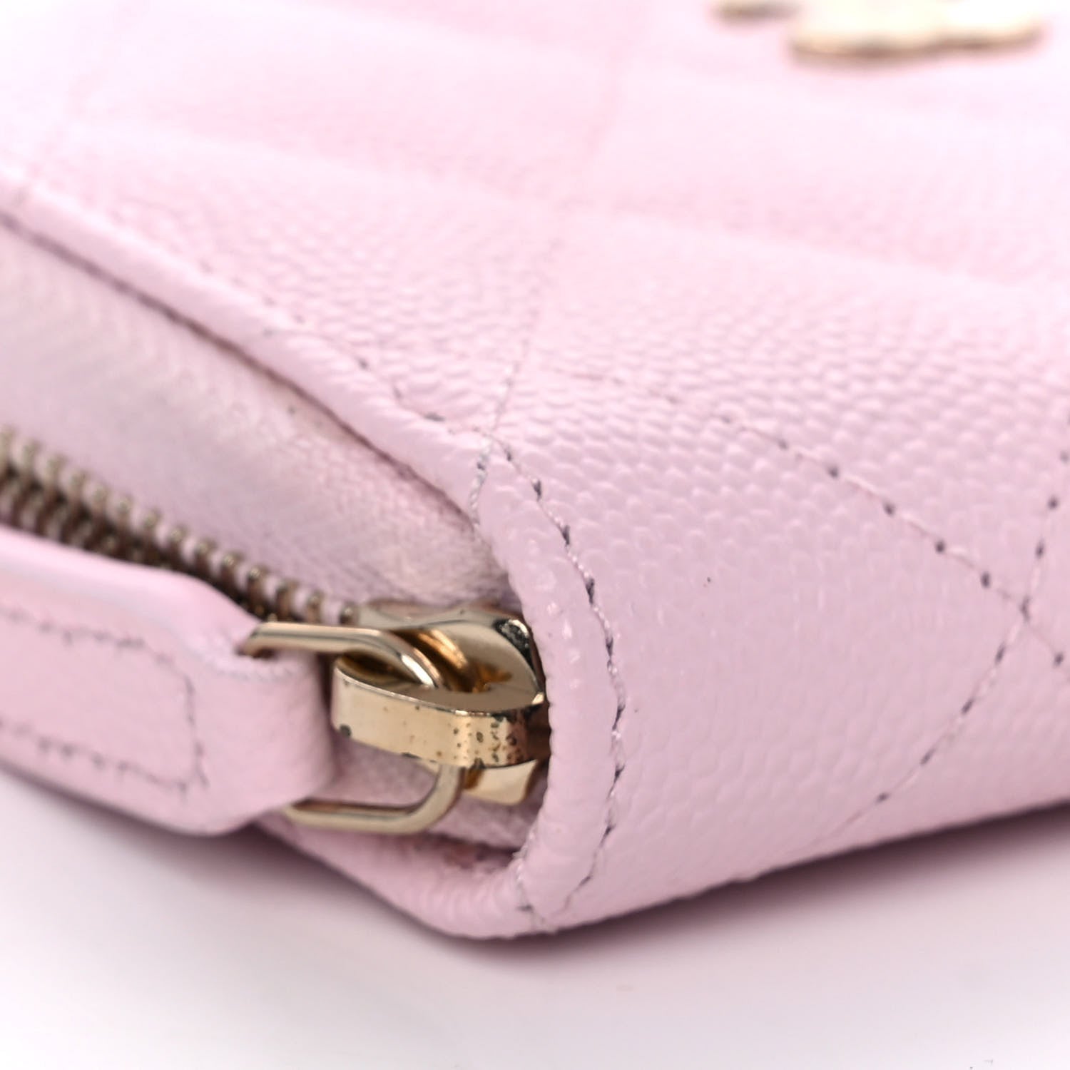 Chanel Caviar Quilted Zip Coin Purse Light Pink 5 of 11