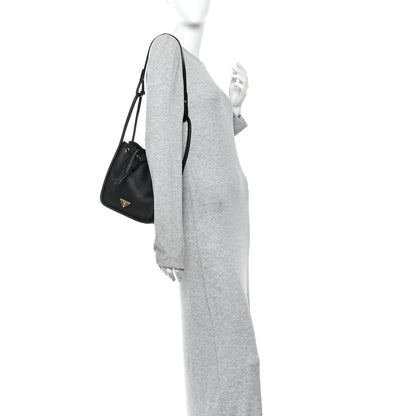Prada Soft Calfskin Mini Darling Bucket Bag Black 2 of 10