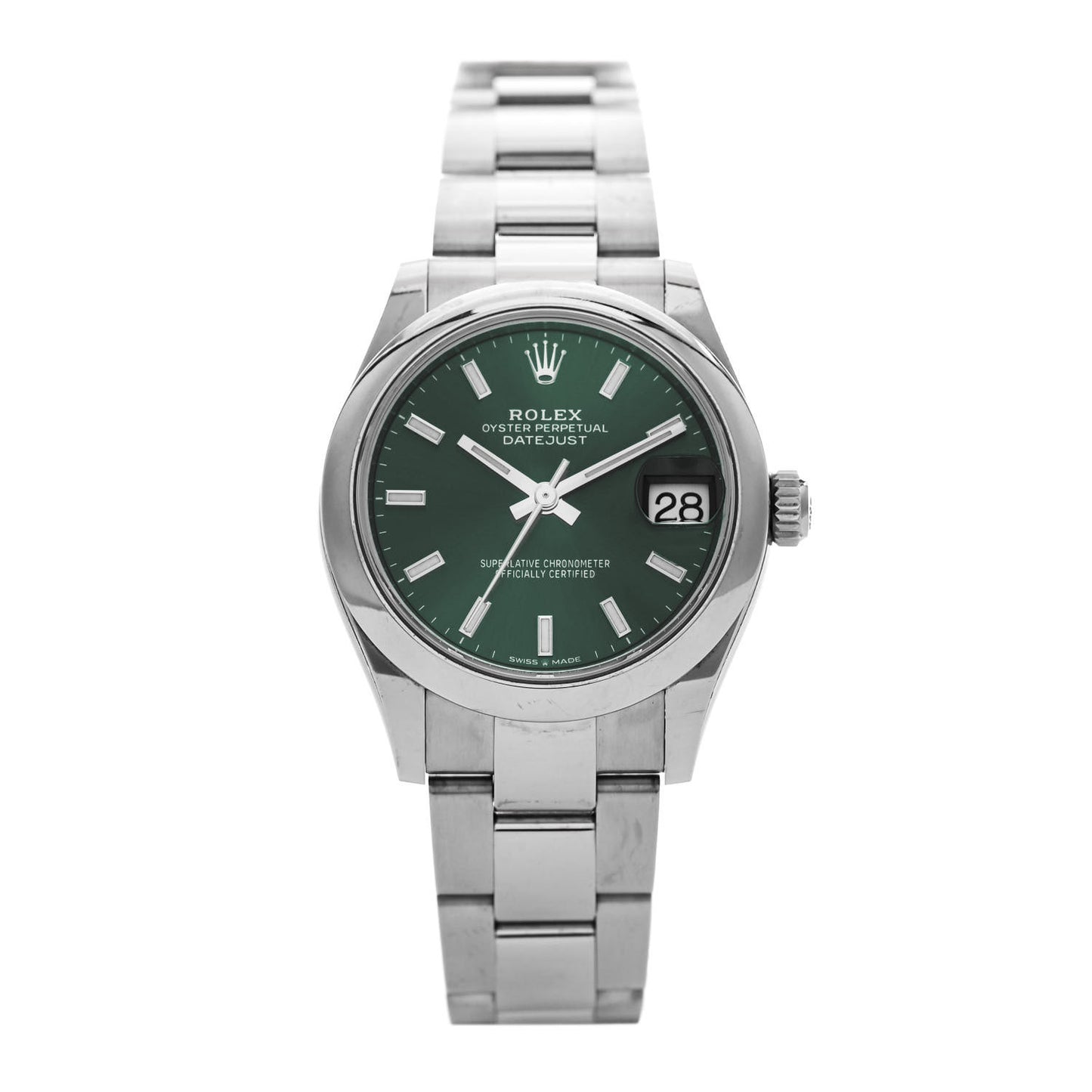 Stainless Steel 31mm Oyster Perpetual Datejust Watch Mint Green 278240