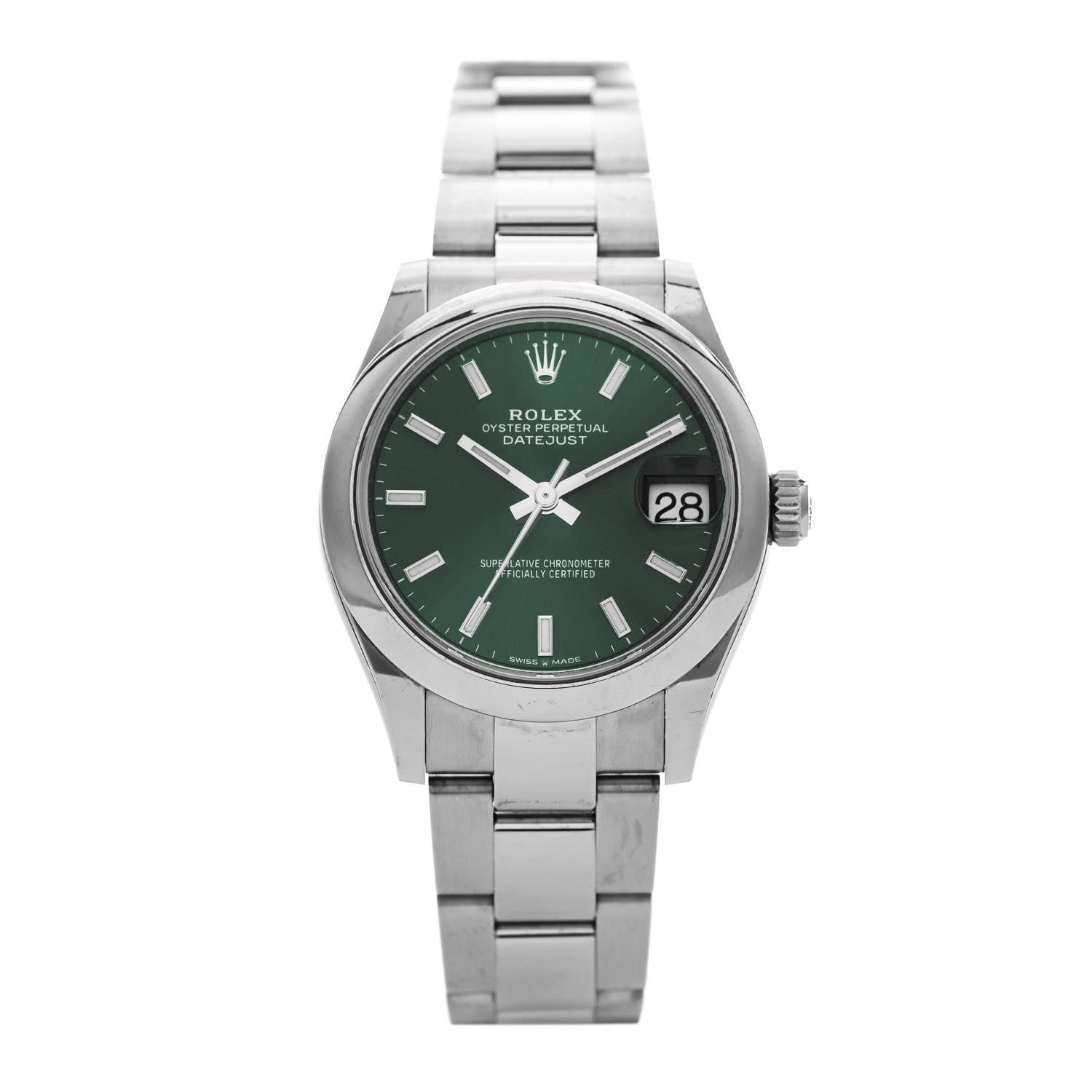Rolex Stainless Steel 31mm Oyster Perpetual Datejust Watch Mint Green 278240 1 of 5