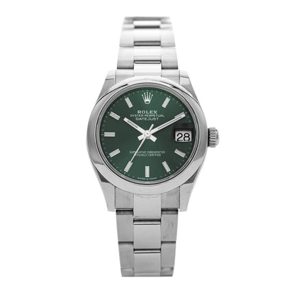 Rolex Stainless Steel 31mm Oyster Perpetual Datejust Watch Mint Green 278240 1 of 5