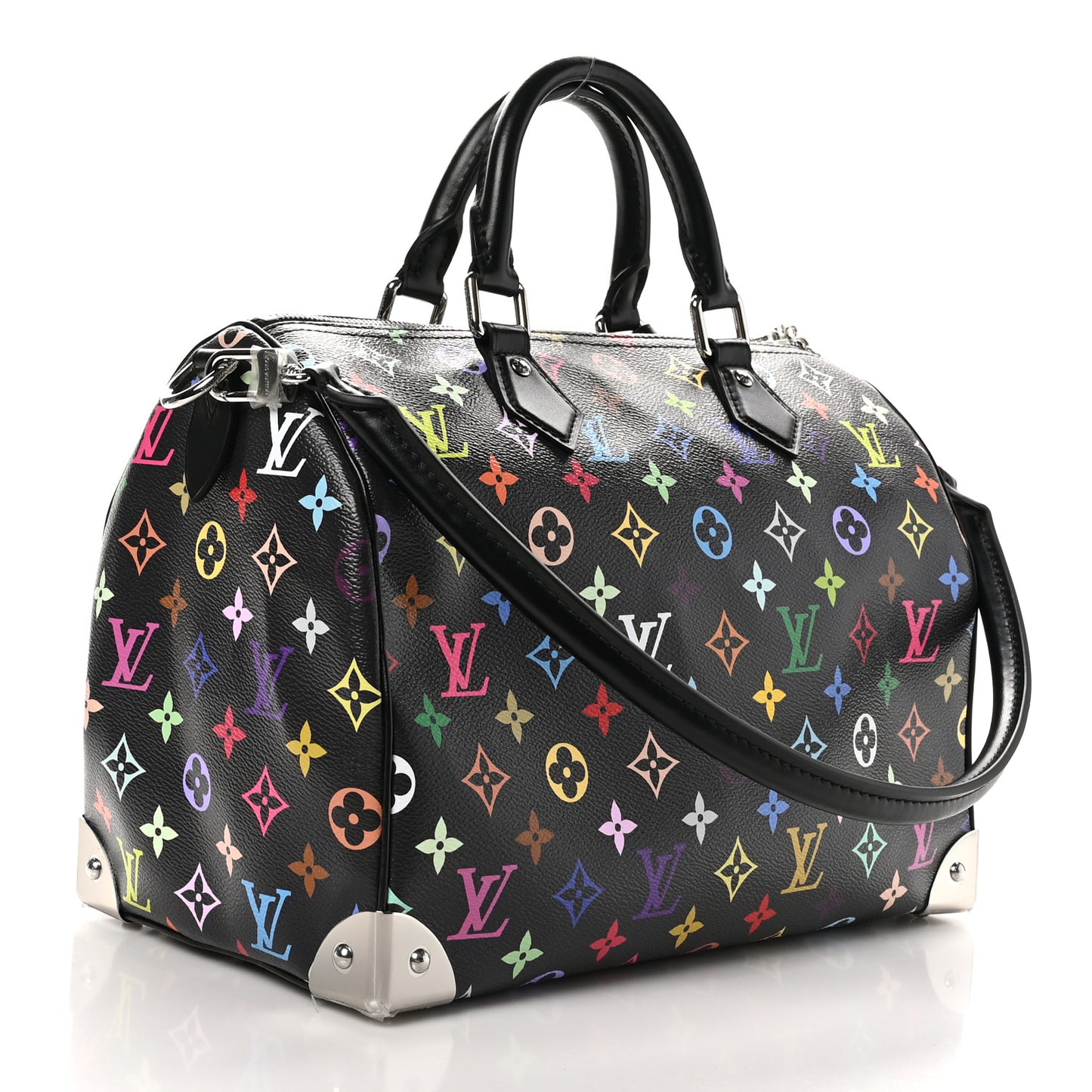LV X TM Monogram Multicolor Speedy Soft 30 Black