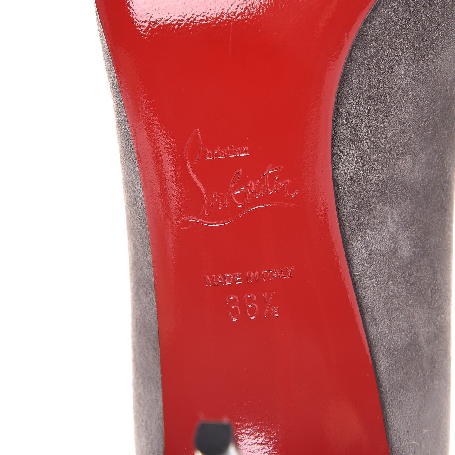 Christian Louboutin Veau Velours Pigalle Follies 85 Pumps 36.5 Storm 6 of 8