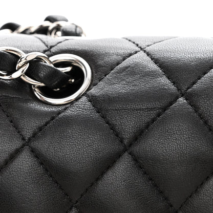 Chanel Lambskin Quilted Medium Double Flap Black 13 of 19