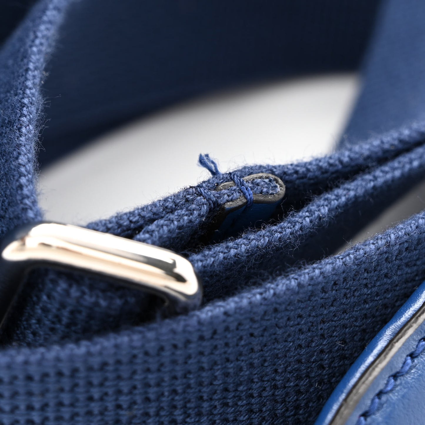 Calfskin GG Tennis Embossed Medium Wristlet Messenger Bag Intense Metal Blue