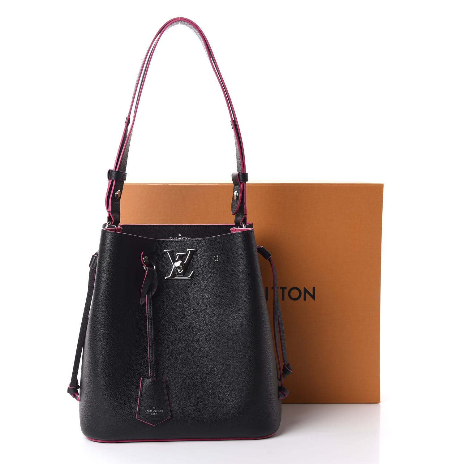 Louis Vuitton Calfskin Lockme Bucket Black 11 of 11