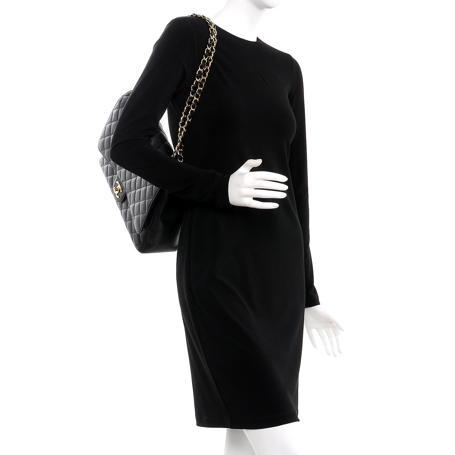 Chanel Caviar Quilted Maxi Double Flap Black 3 of 15