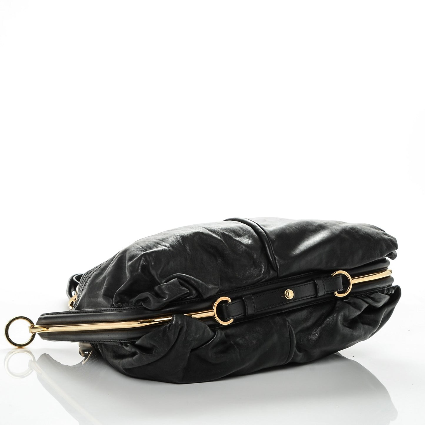Calfskin Ayse Shoulder Bag Black