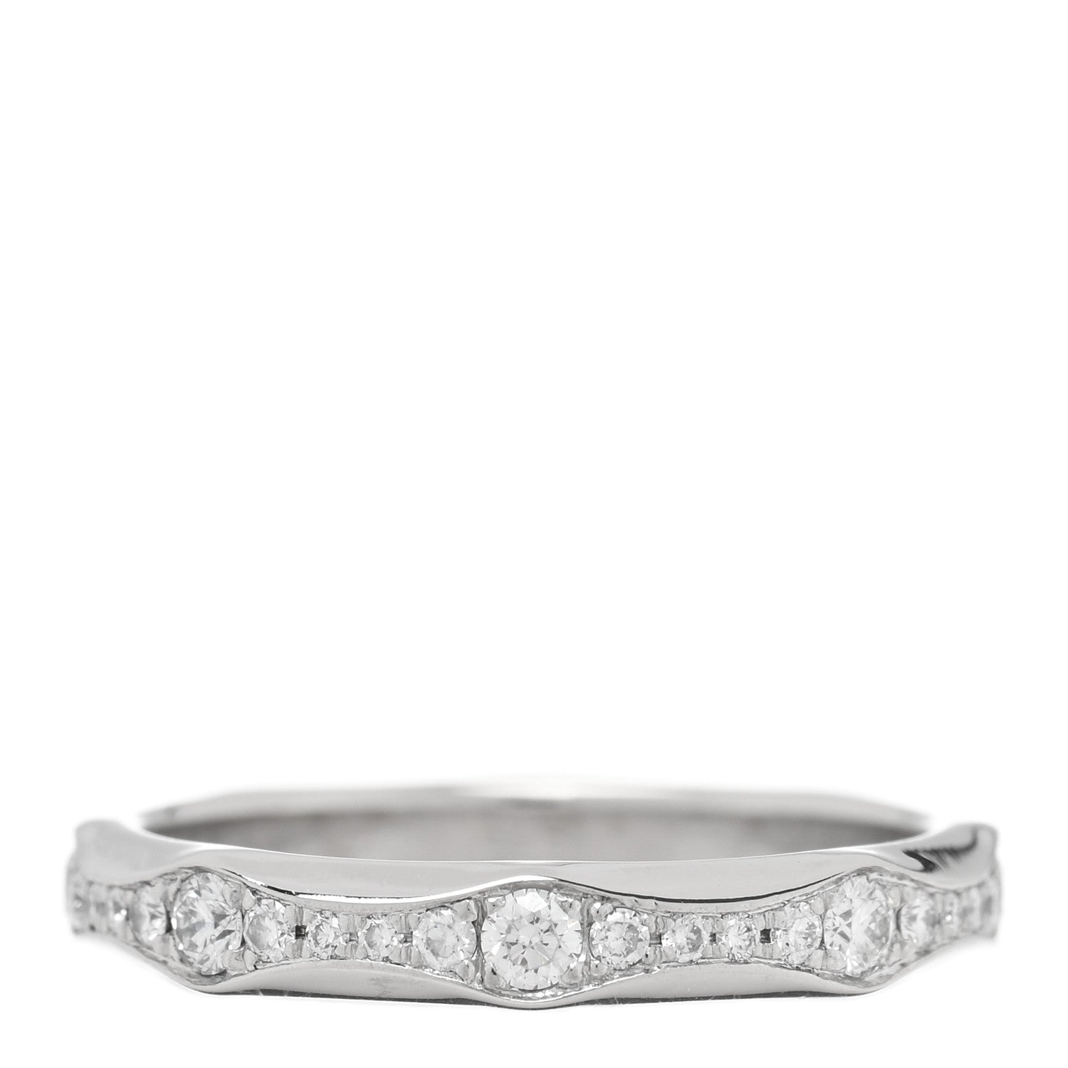 Bulgari Platinum Diamond Infinito Wedding Band Ring 54 6.75 3 of 5