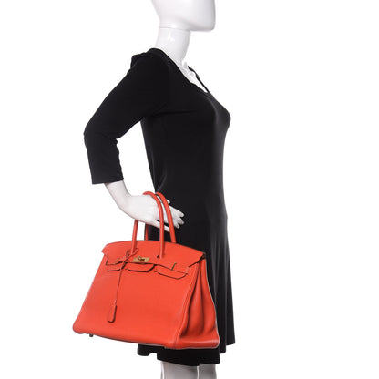 Hermes Togo Birkin 35 Capucine 2 of 31