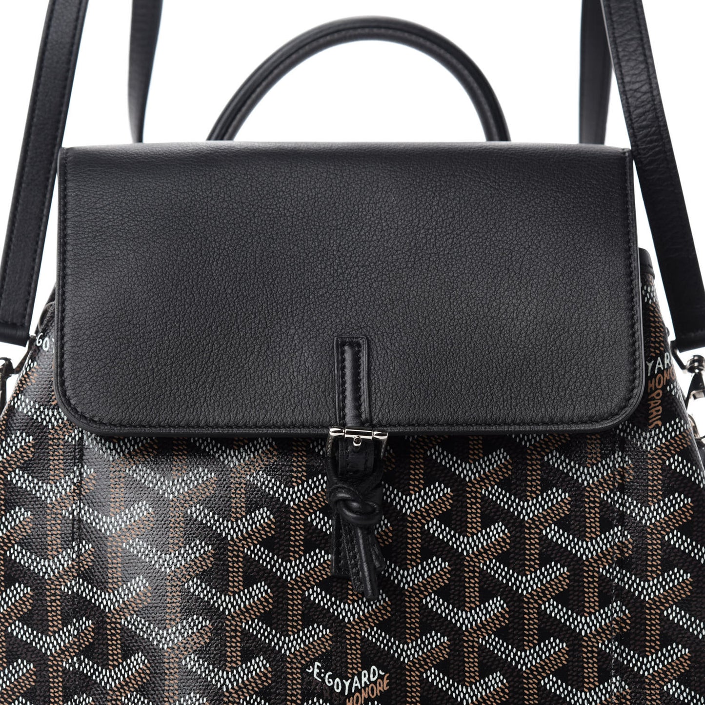 Goyardine Calfskin Mini Alpin Backpack Black