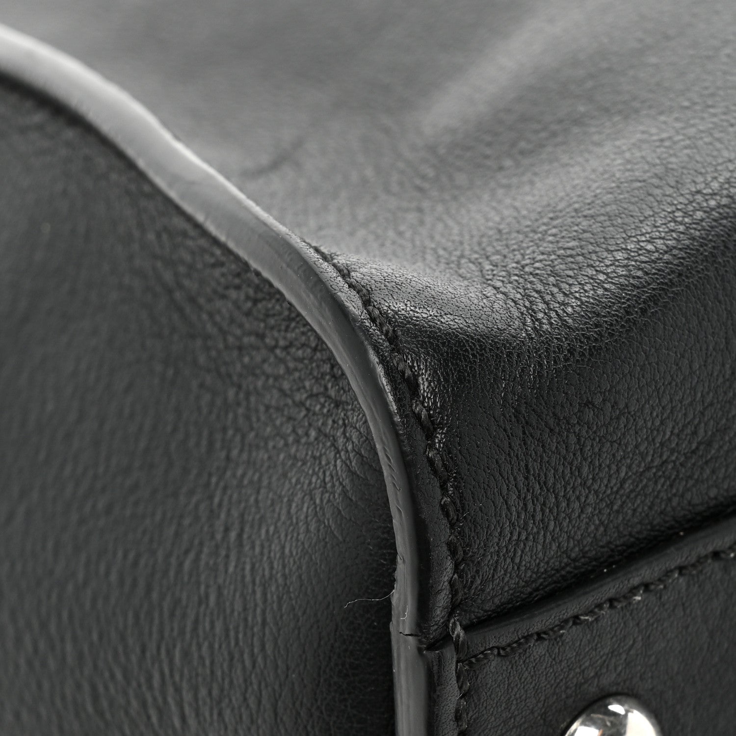 Fendi Vitello Dolce Marmol Patent Crocodile Trapuntata Large Peekaboo Iconic Satchel Black Fumo 12 of 15
