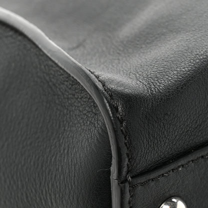 Fendi Vitello Dolce Marmol Patent Crocodile Trapuntata Large Peekaboo Iconic Satchel Black Fumo 12 of 15