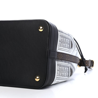 Louis Vuitton X FORNASETTI Calfskin Architettura Noe MM Black White 8 of 8