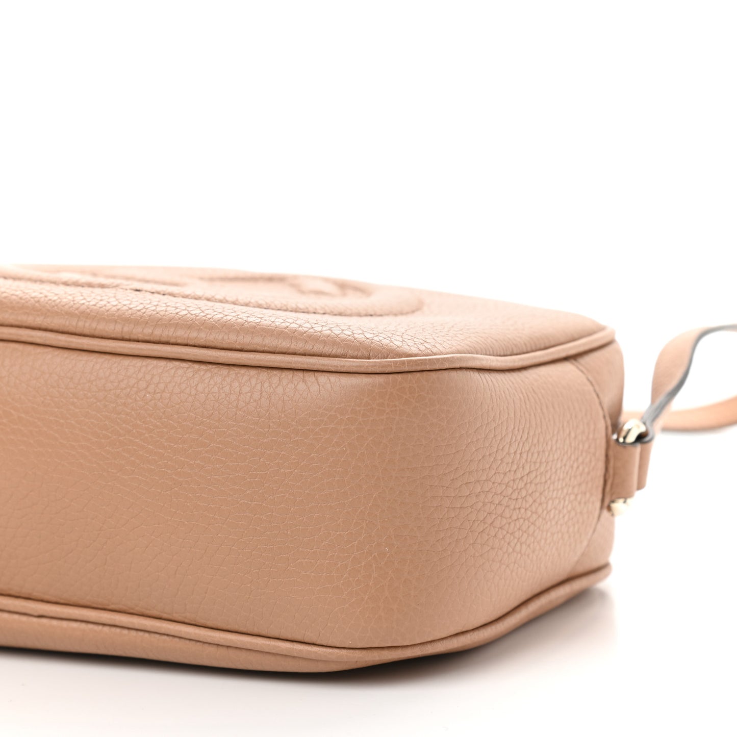 Pebbled Calfskin Small Soho Disco Bag Camelia