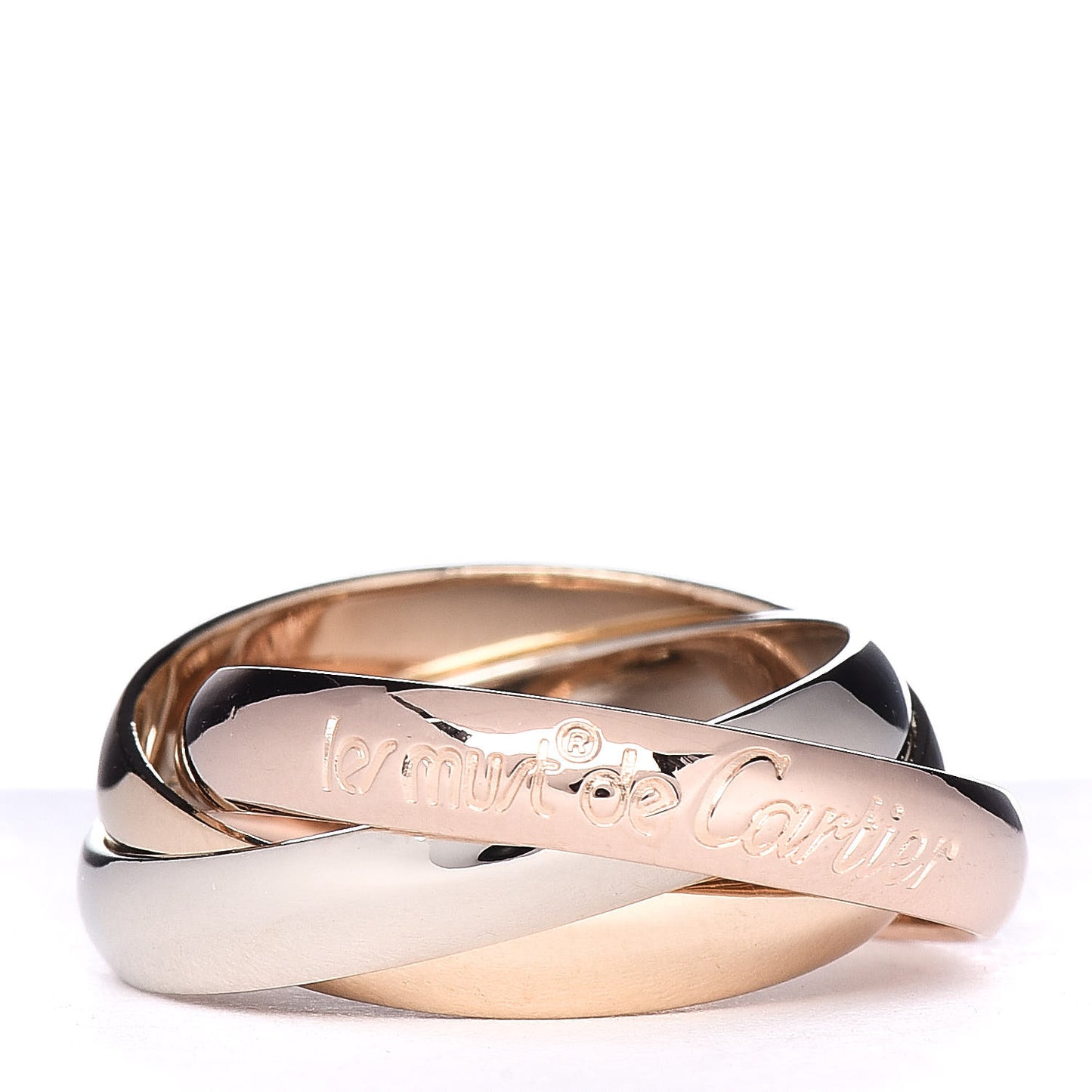 18K Pink Yellow White Gold Classic Les Must De Trinity Ring 52 6