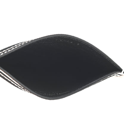 Saint Laurent Grain De Poudre Geo Print Card Case White Black 5 of 7