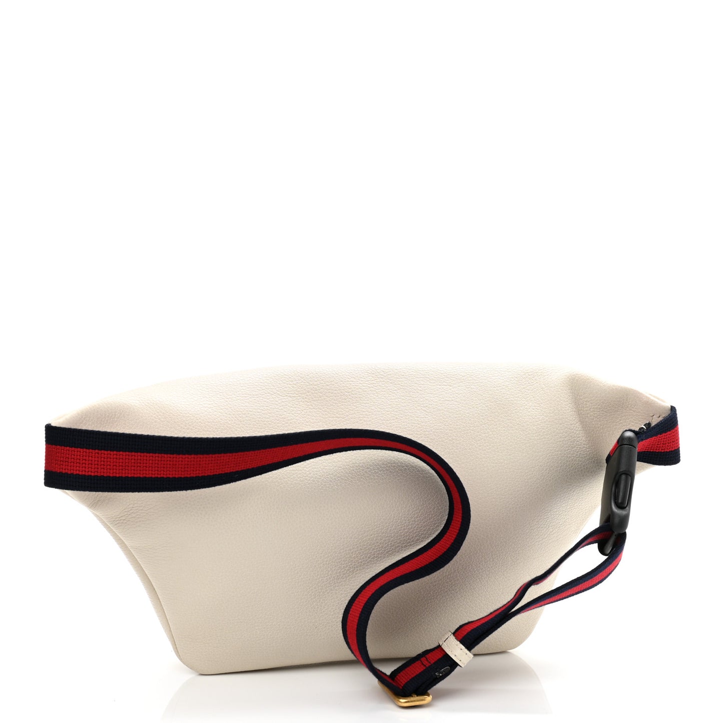 Grained Calfskin Logo Belt Bag White