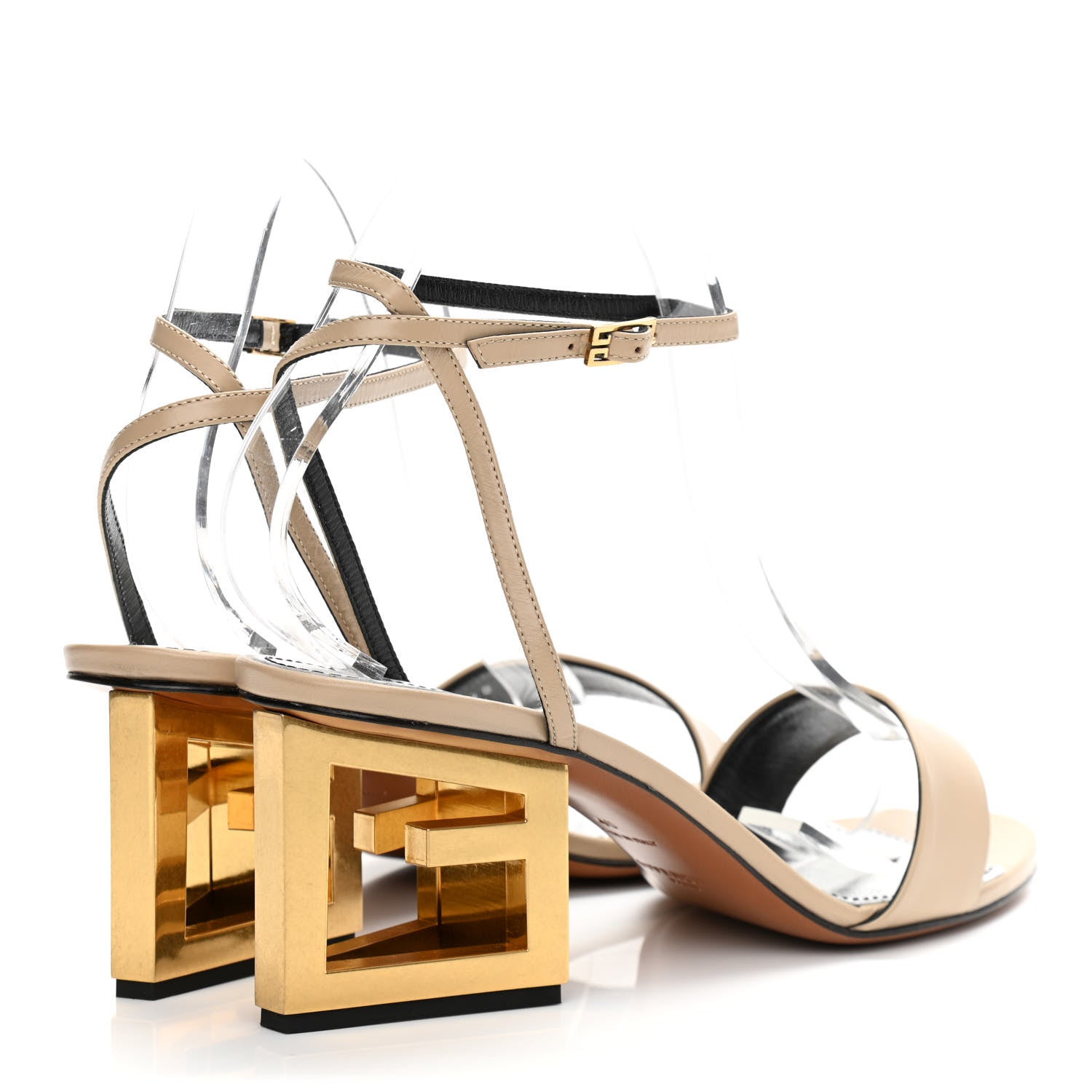 Givenchy Smooth Calfskin Triangle Sandals 40 Beige Camel 4 of 9