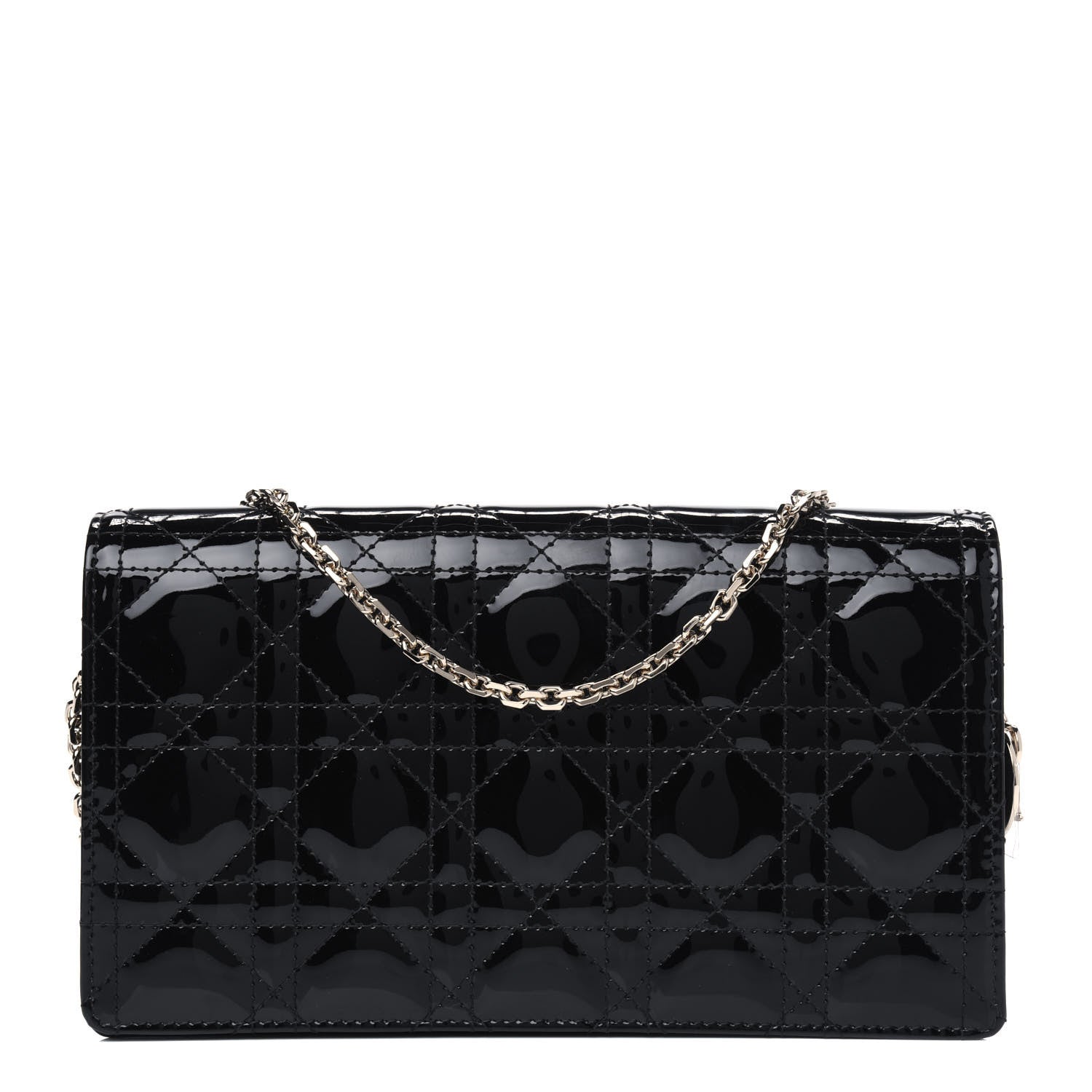 Christian Dior Patent Cannage Lady Dior Pouch Black 1 of 5