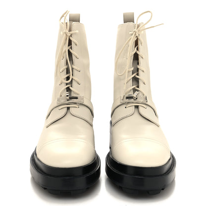 Hermes Glossed Calfskin Funk Ankle Boots 39 Beige Glaise 2 of 8