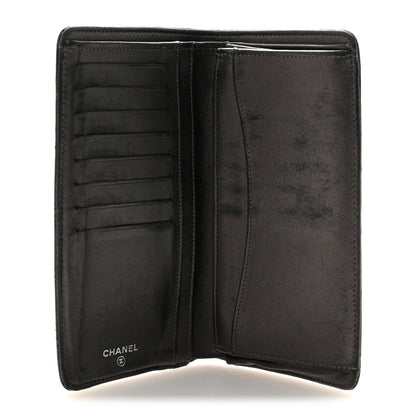 Chanel Metallic Lambskin Quilted Yen Wallet Grey 5 of 7
