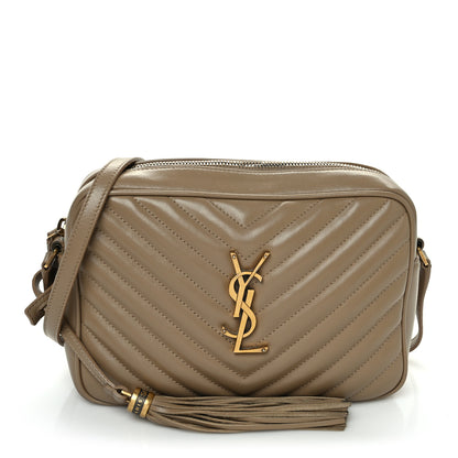 Saint Laurent Calfskin Matelasse Monogram Lou Camera Bag Taupe 1 of 15