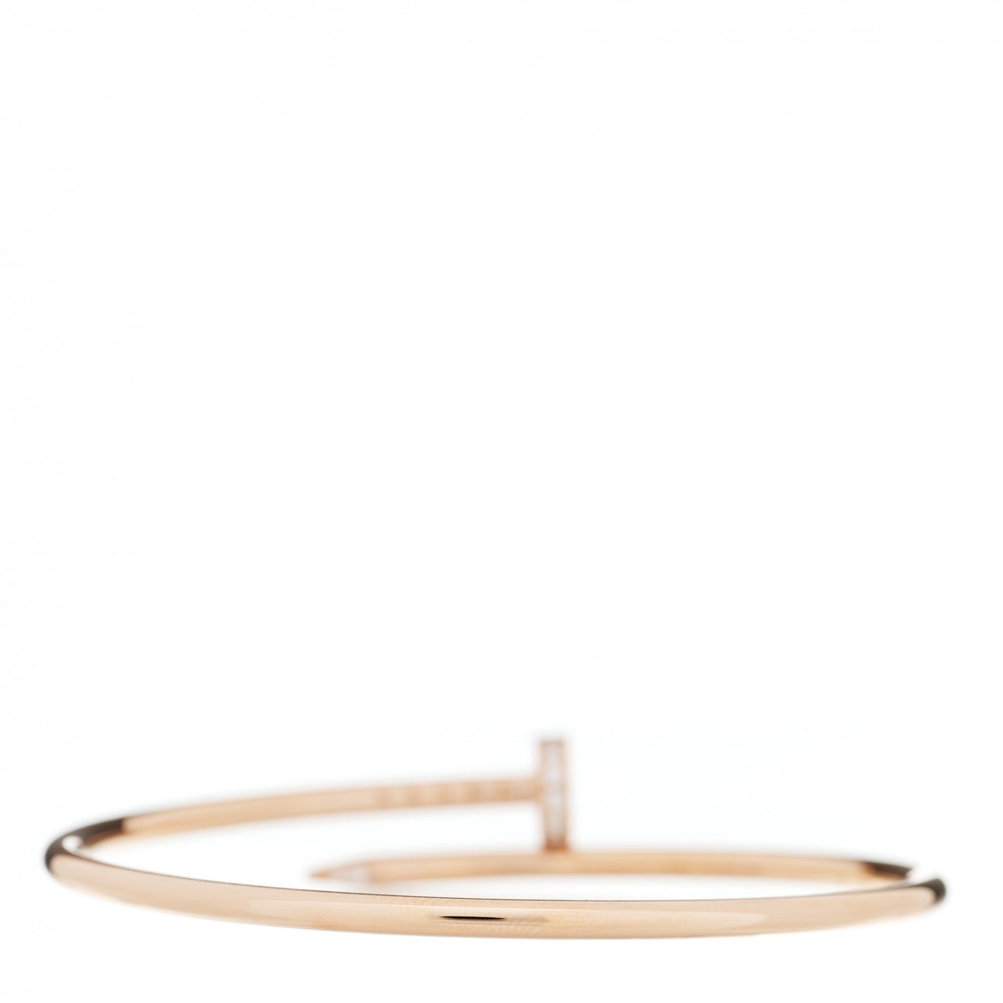 18K Pink Gold Diamond Small Juste Un Clou Bracelet 15