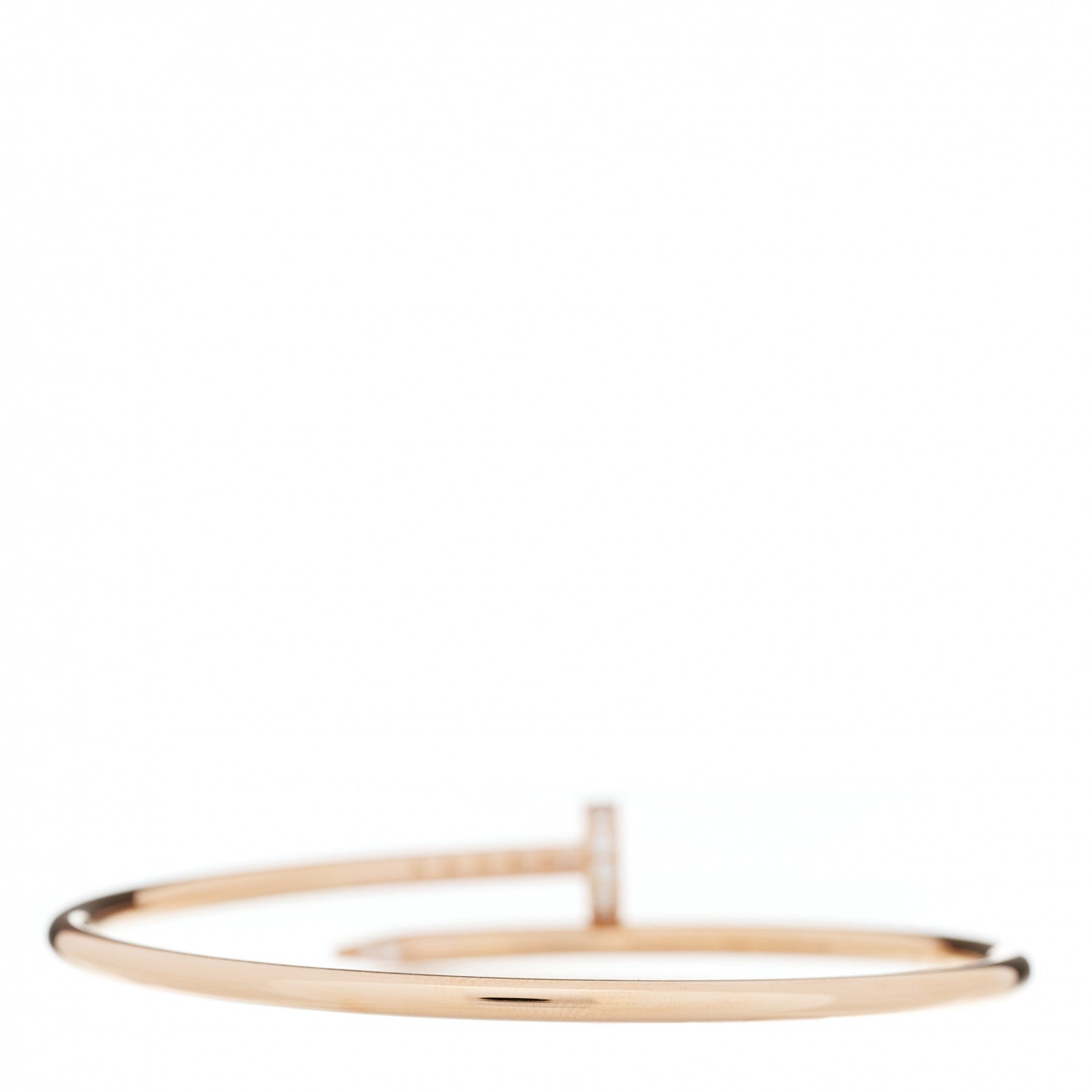 Cartier 18K Pink Gold Diamond Small Juste Un Clou Bracelet 15 2 of 3