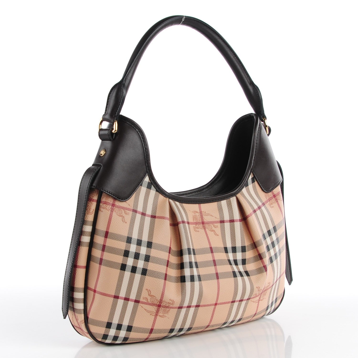 Burberry Haymarket Check Small Brooklyn Hobo Brown 6 of 10