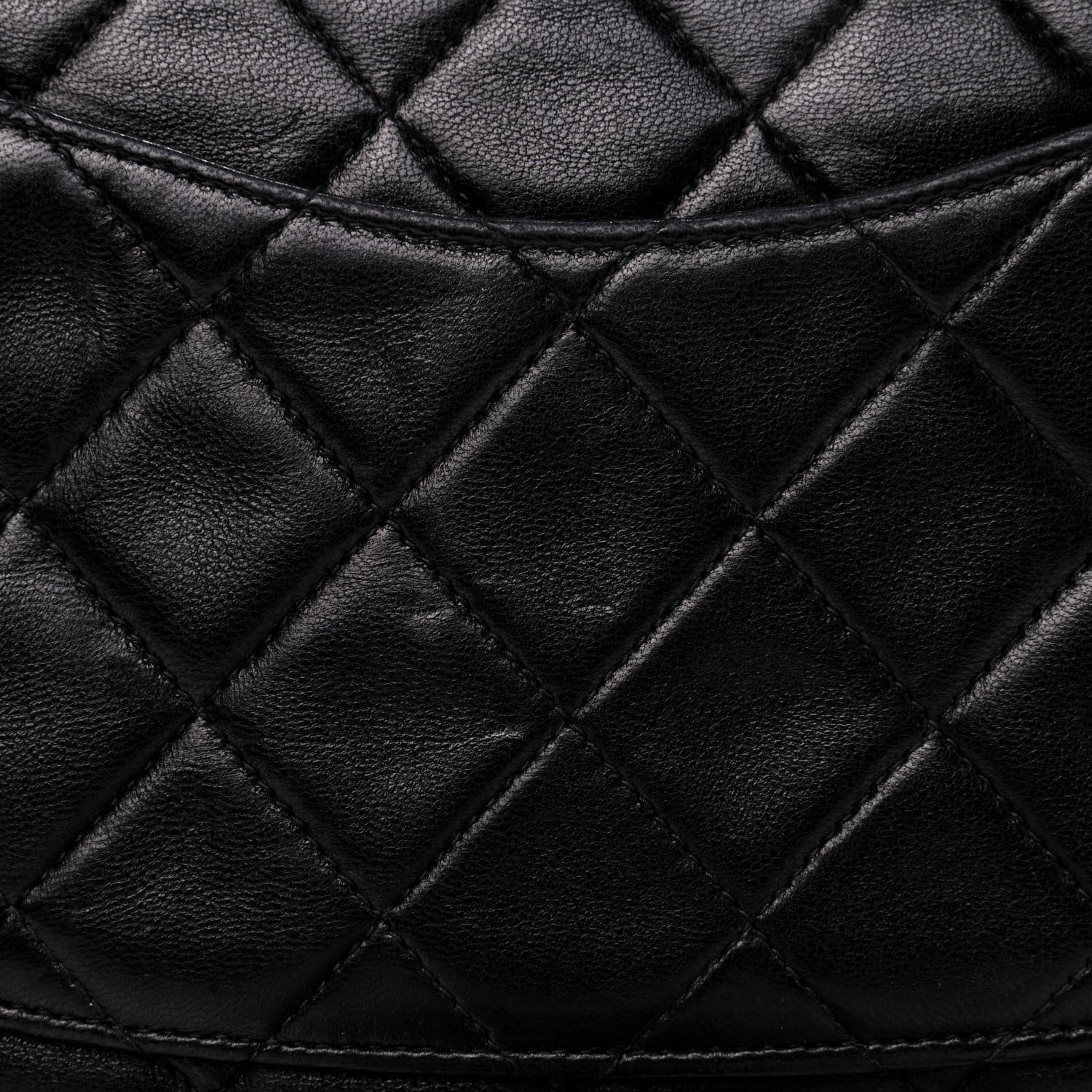 Chanel Lambskin Quilted Medium Double Flap Black 9 of 9