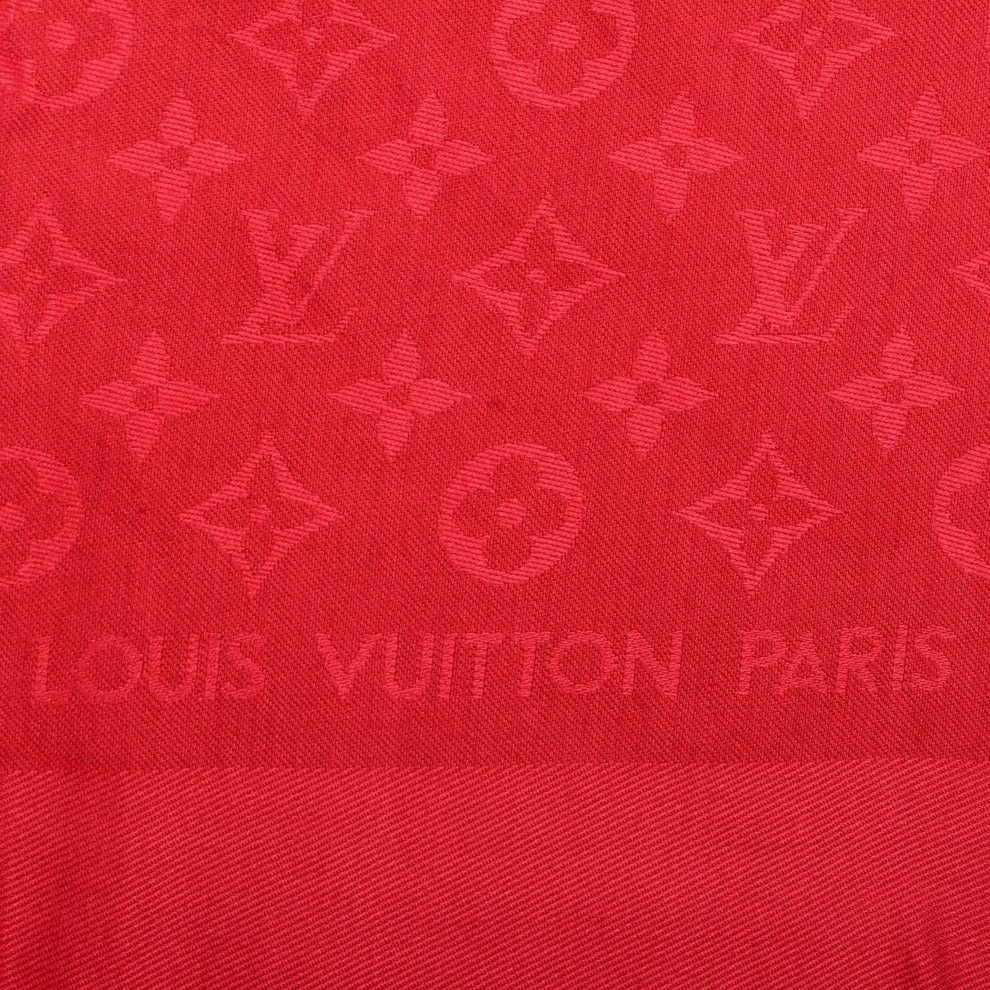 Silk Wool Monogram Shawl Pomme D'Amour