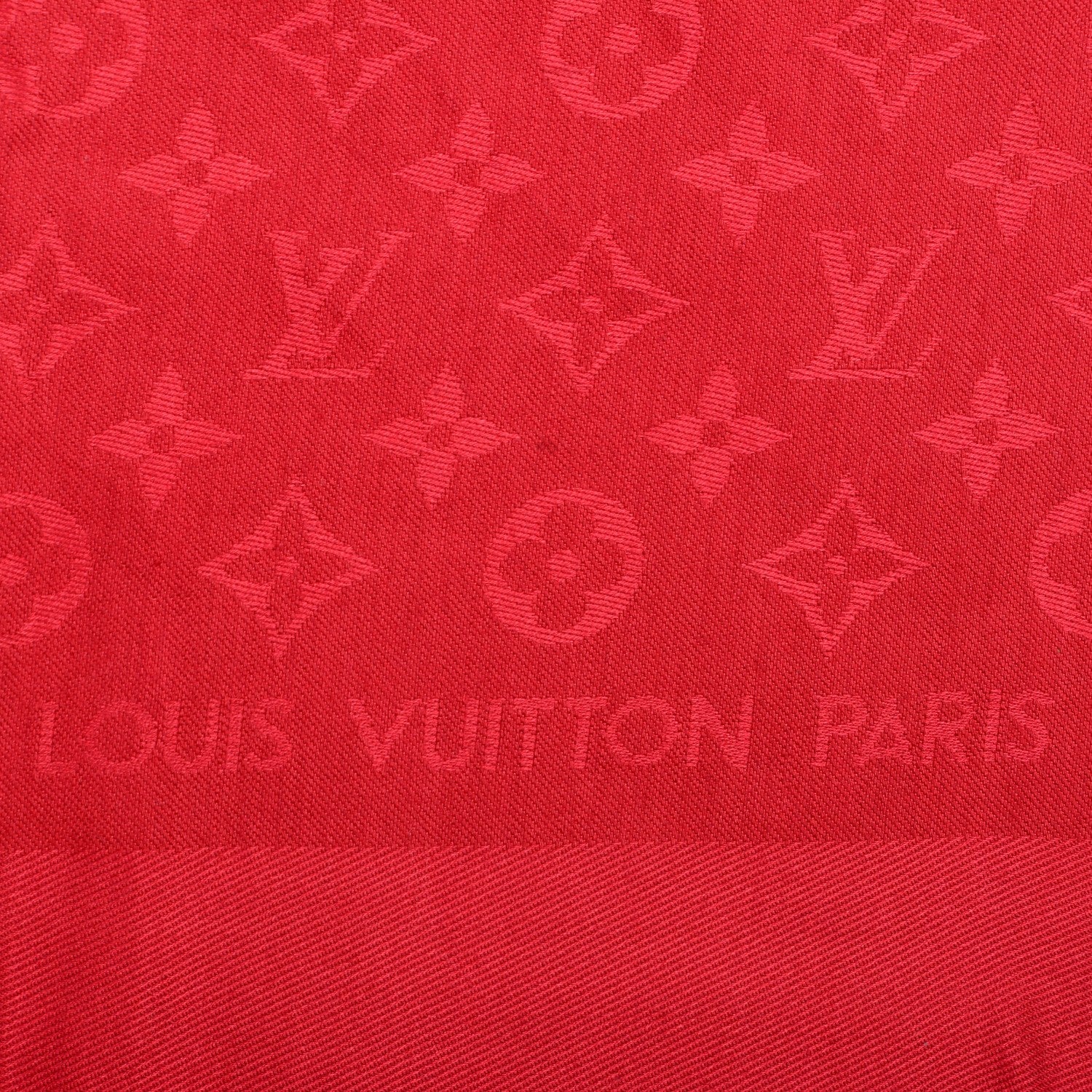 Louis Vuitton Silk Wool Monogram Shawl Pomme D'Amour 6 of 8